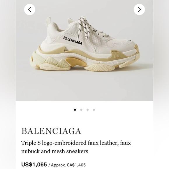 For Sale: Balenciaga Triple S Sneakers - Beige, Size 39 - Picture 11 of 11